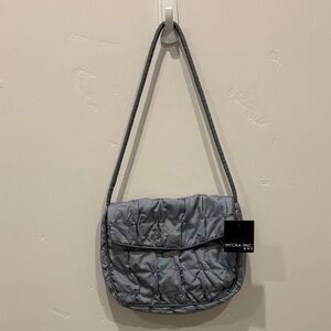 Mycra Pac Gray Quilted Shoulder Bag